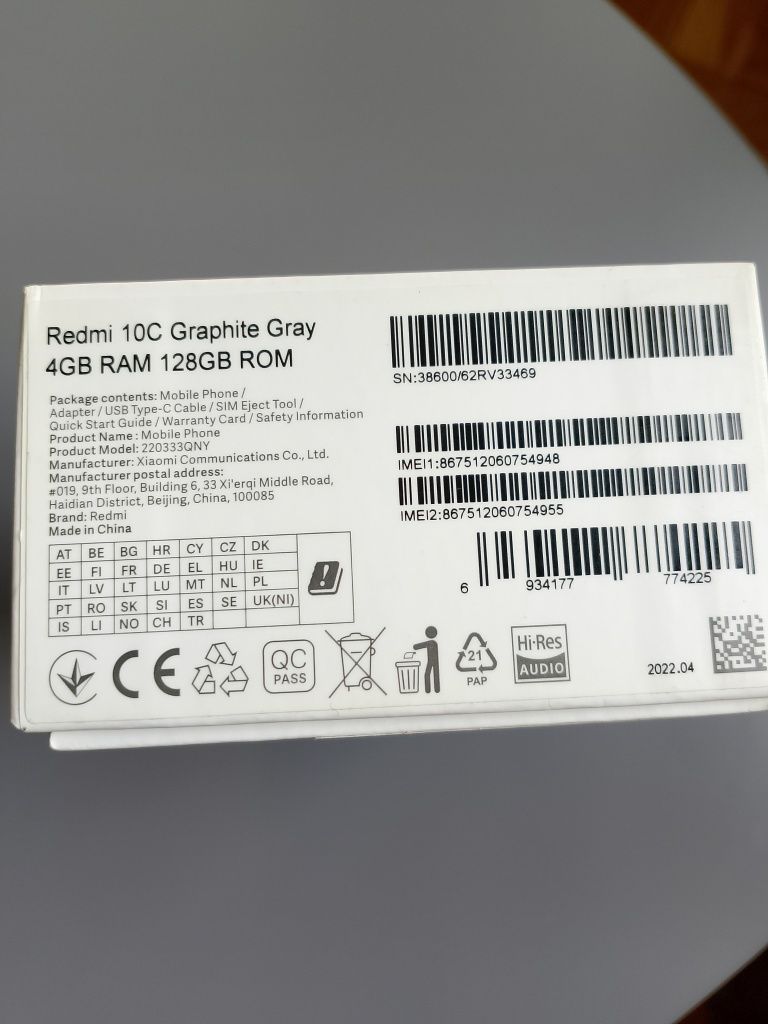 Xioami Redmi 10C Graphite Gray