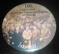 Przypinka. 100 rocznica powrotu Górnego Śląska do Polski.