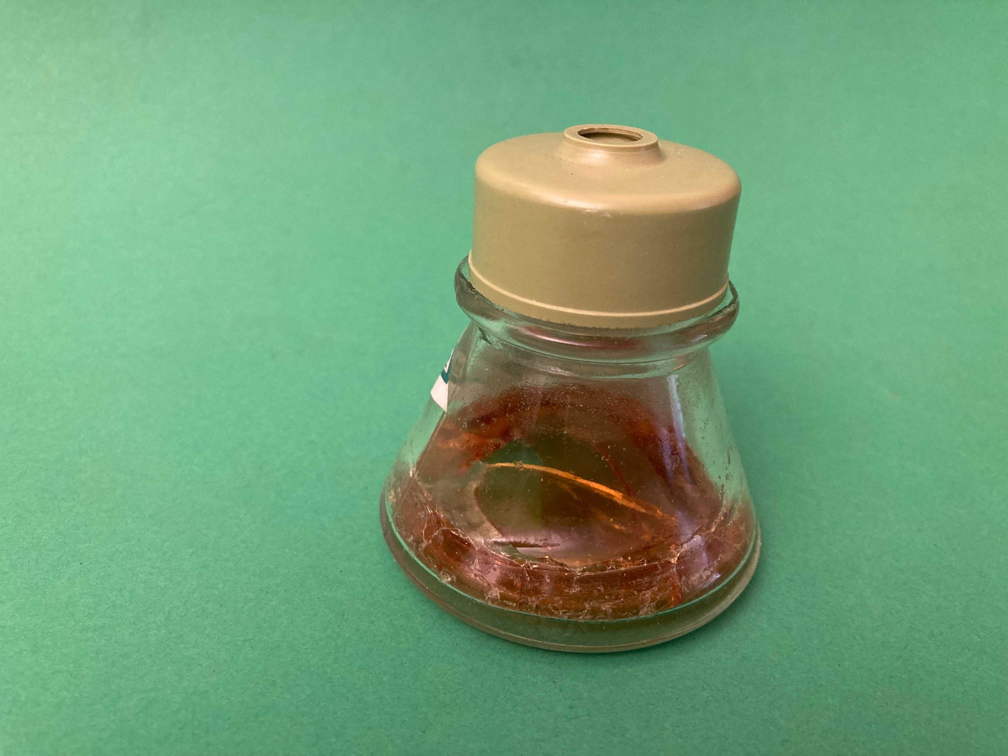 Frasco em Vidro de Cola Supercola Anos 60/70 tamanho pequeno