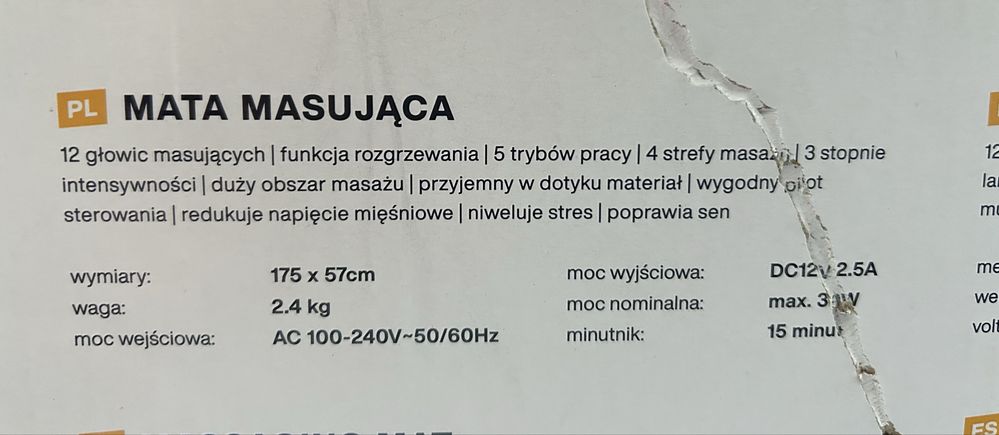 Masażer całego ciała medivon (mata masująca)