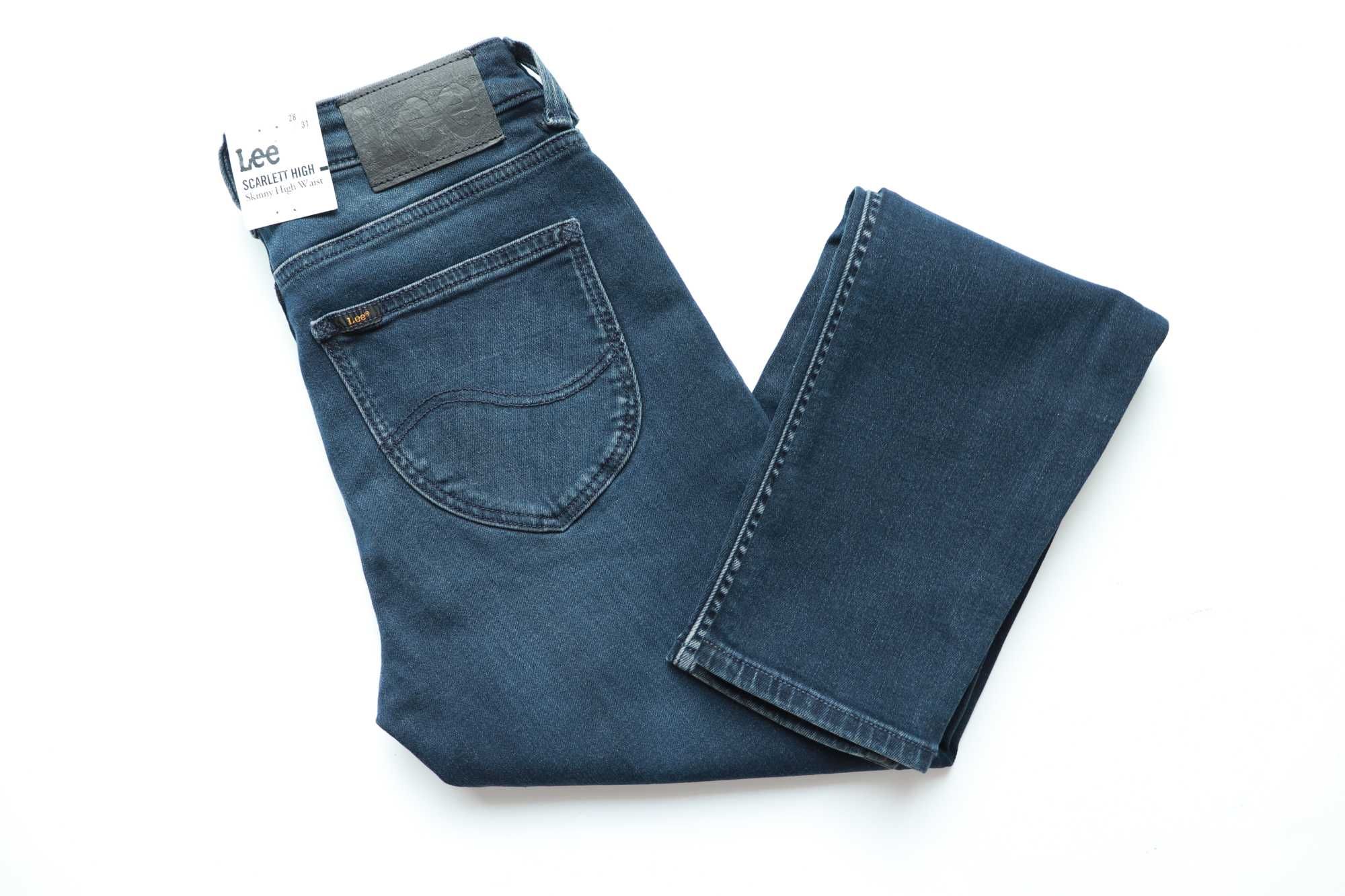 LEE SCARLETT HIGH W28 L31 damskie spodnie jeansy nowe skinny okazja