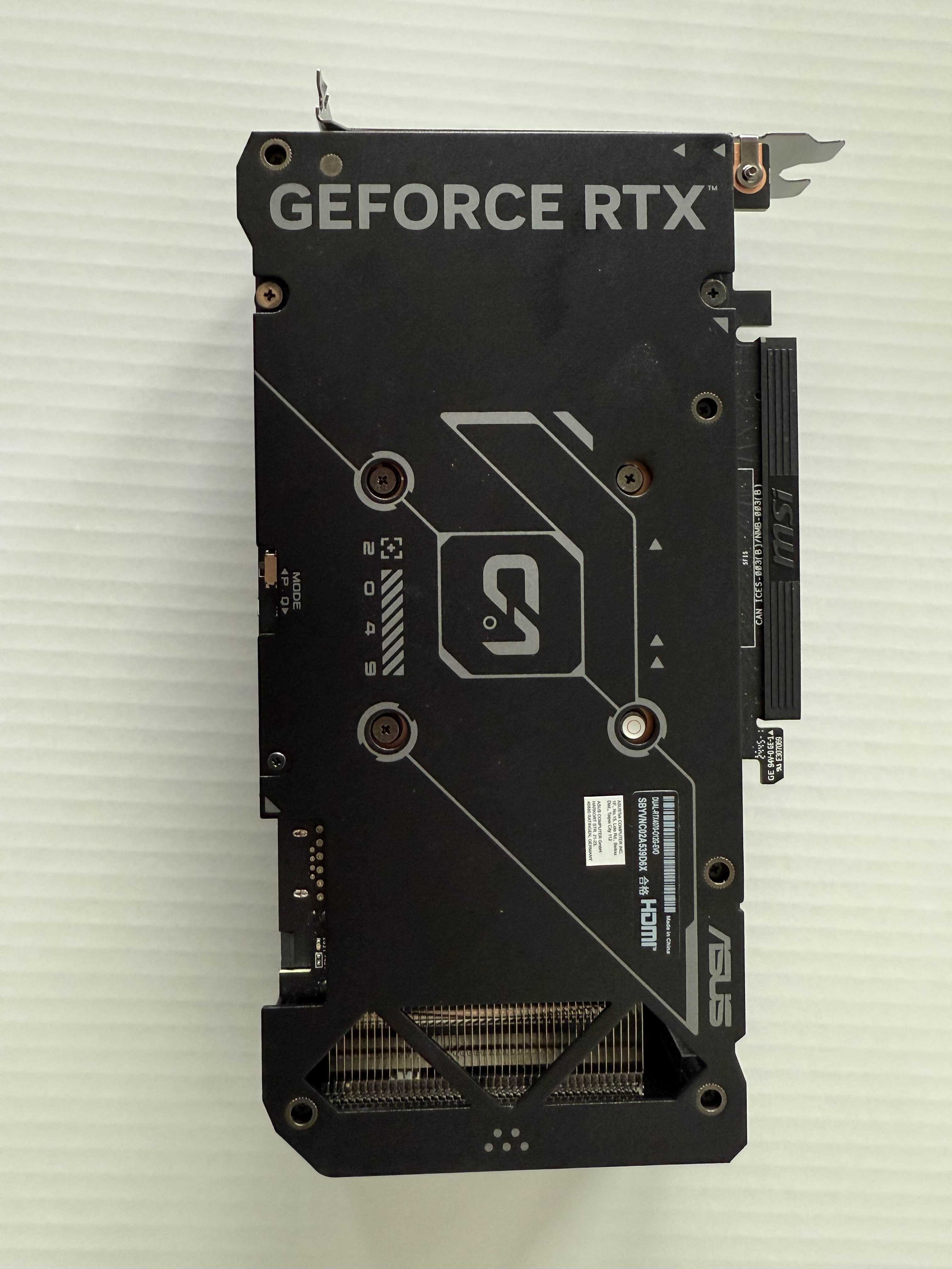 Asus RTX 4070 Dual OC Evo 12GB