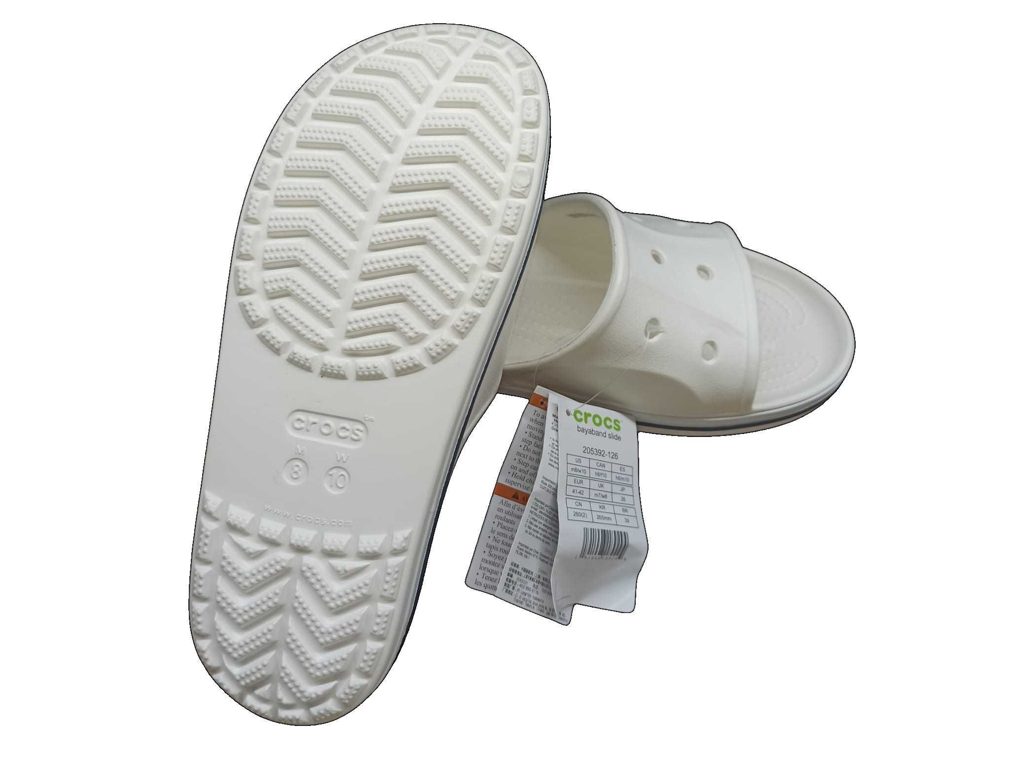 NOWE Klapki CROCS męskie na basen antybakteryjne BIAŁE R. 46/47