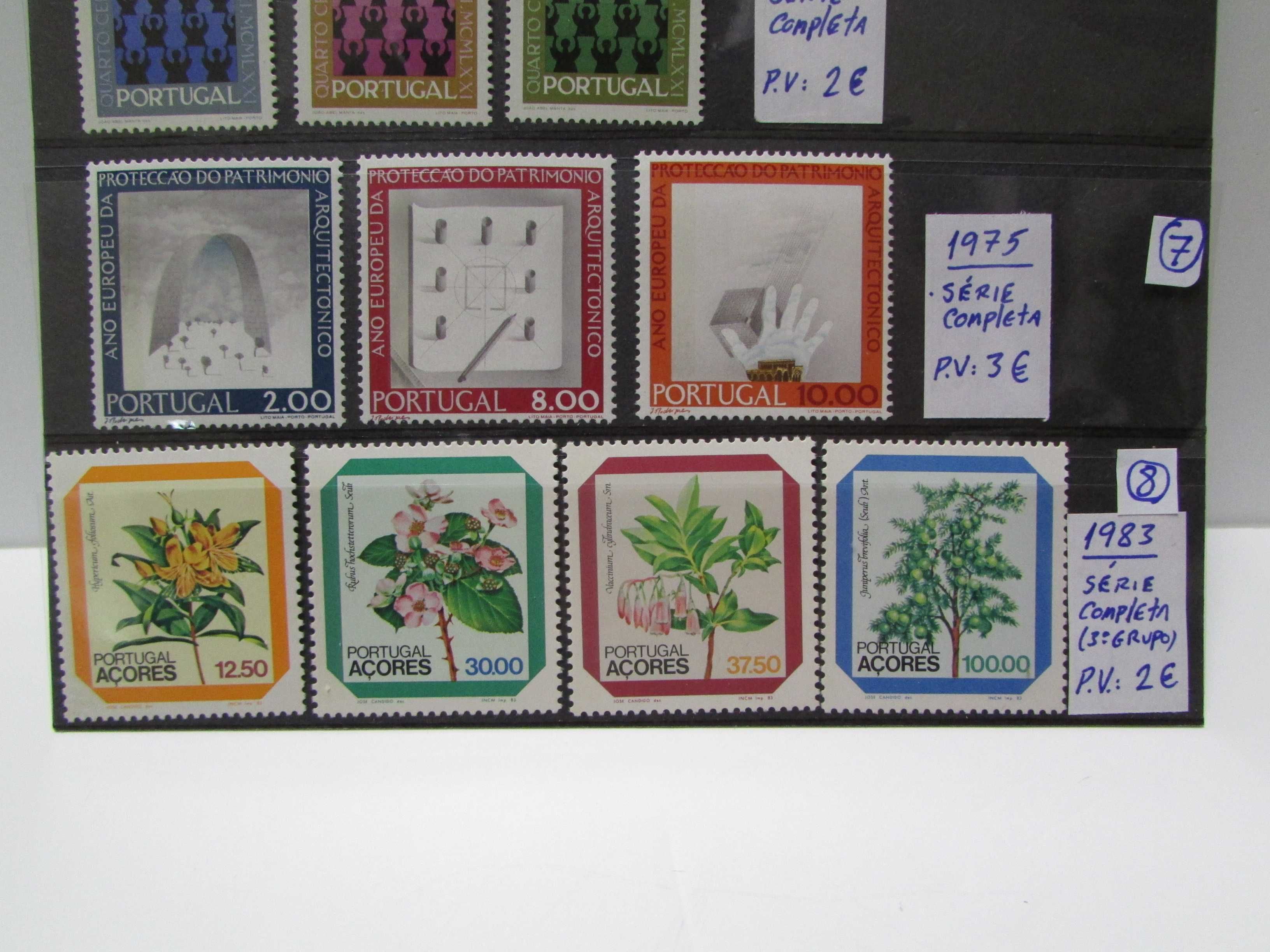 Filatelia: Conjunto 3 series completas selos novos de Portugal (2)