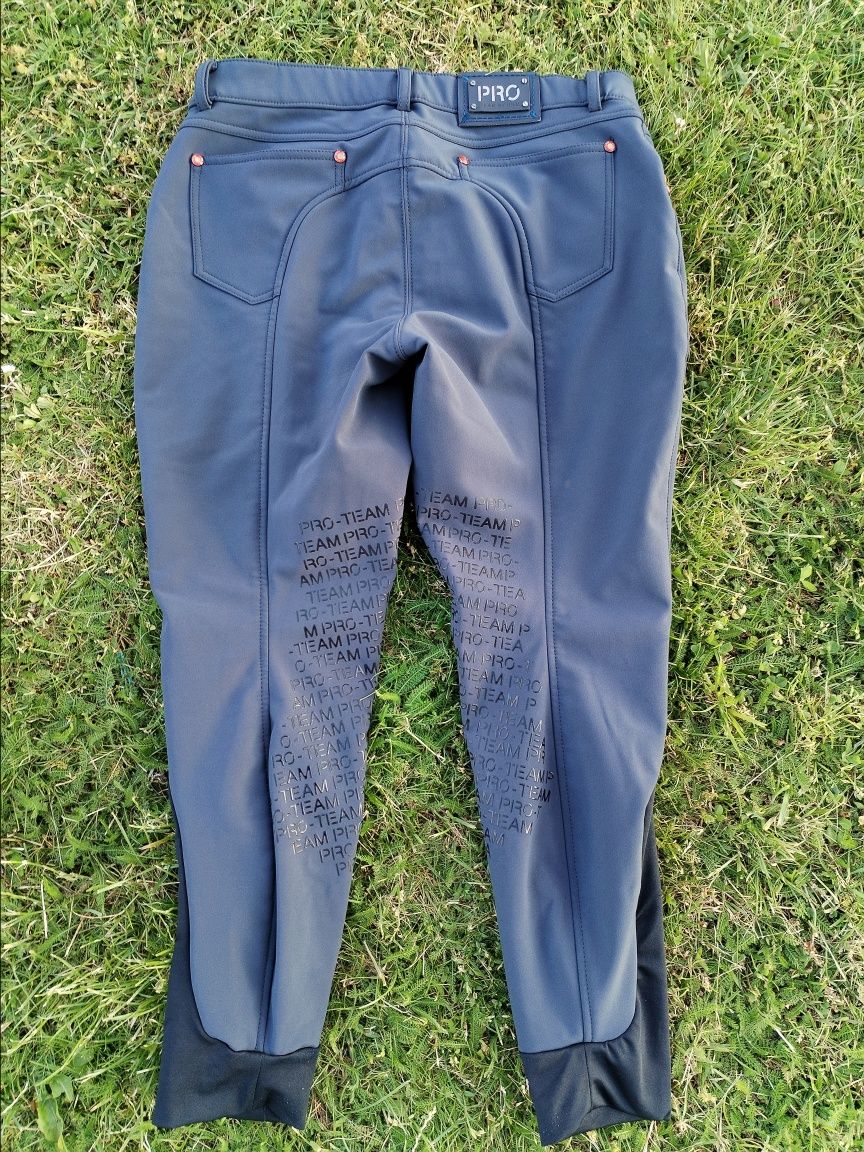 Bryczesy zimowe softshell, ocieplane, pełny sylikonowy Lej, romaie 44