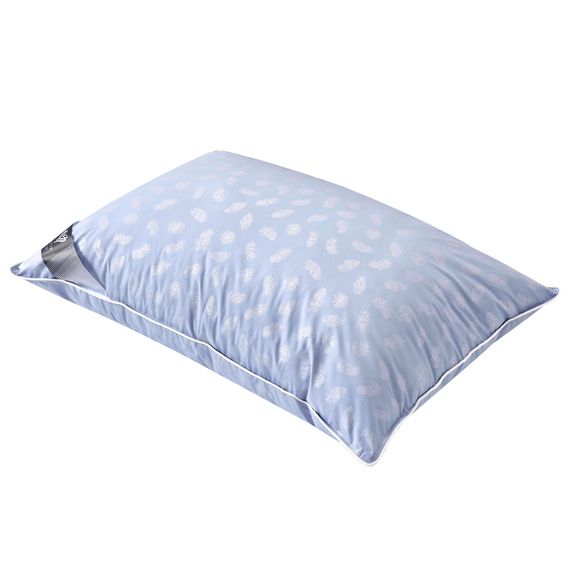 Натуральна бавовняна пухова подушка Пух-Перо Natural "Блакитний" IDEIA