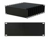 Zestaw 10x Panel Maskujący Maskownica RACK 10" 2U Czarna Stalflex
