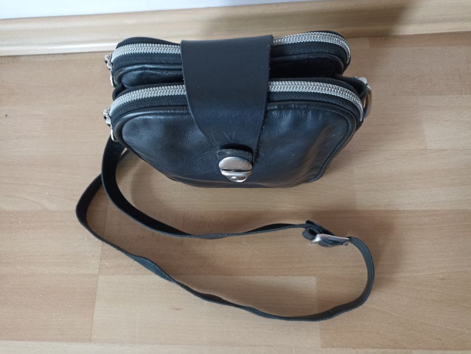 Męska skórzana saszetka na ramię