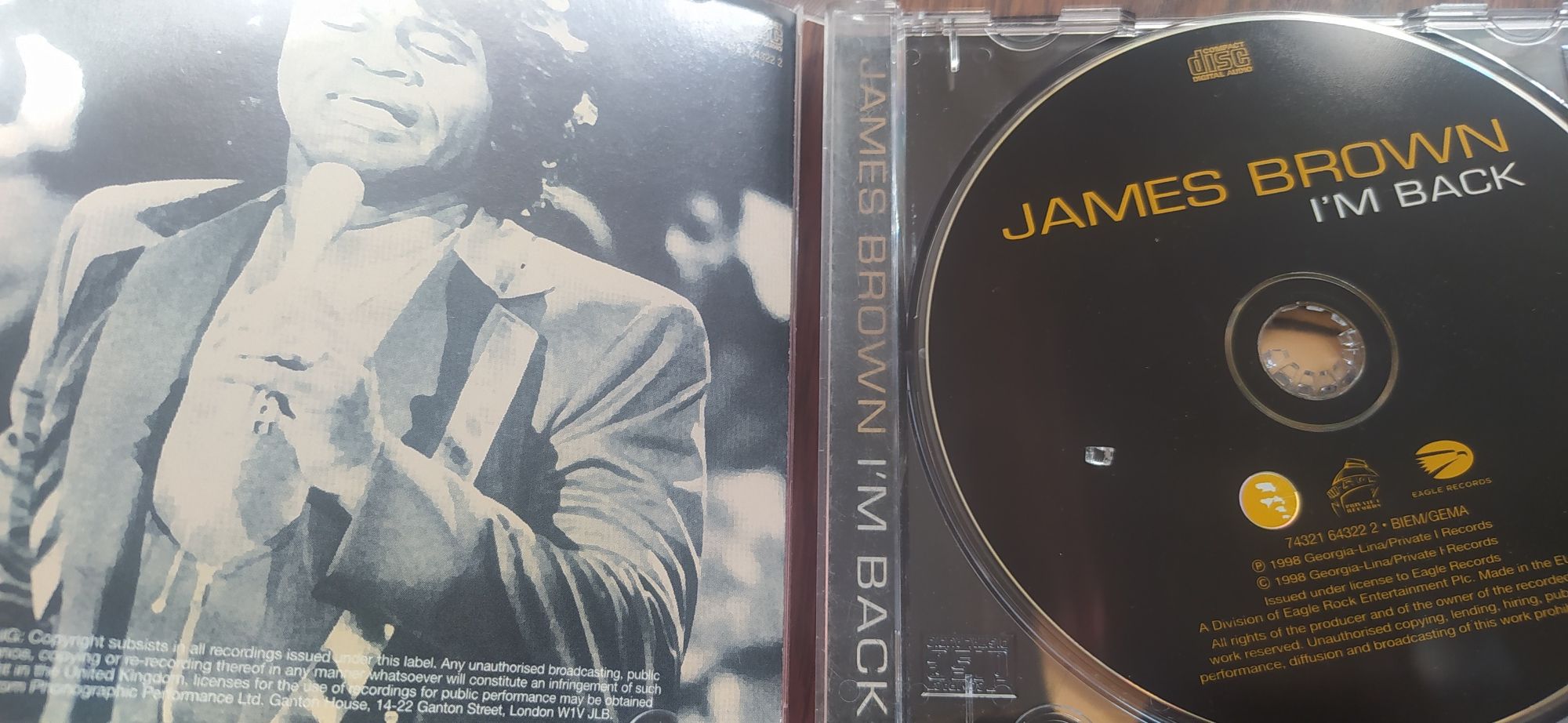 James Brown I'm Back CD