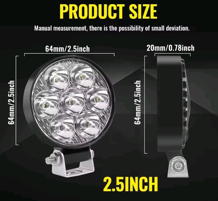 Додаткова led фара на авто/техніку