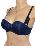 Intimidao Biustonosz bardotka push up Granatowy Stanik granat 85B