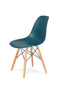 Krzesła (2 szt. - komplet) skandynawskie nowoczesne turkusowe