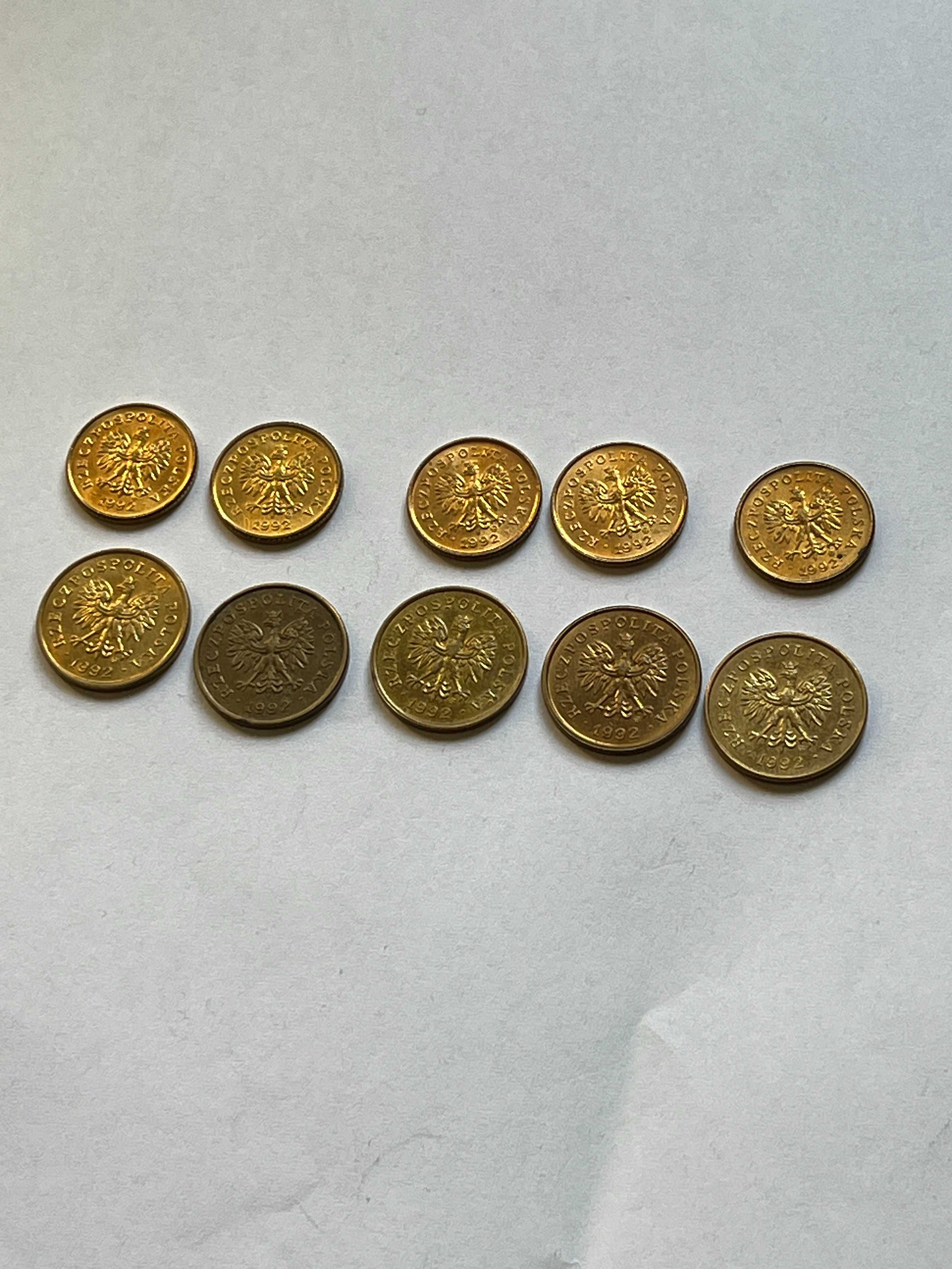 5 monet 1 grosz z 1992 r. i 5 monet 2 grosze z 1992r.