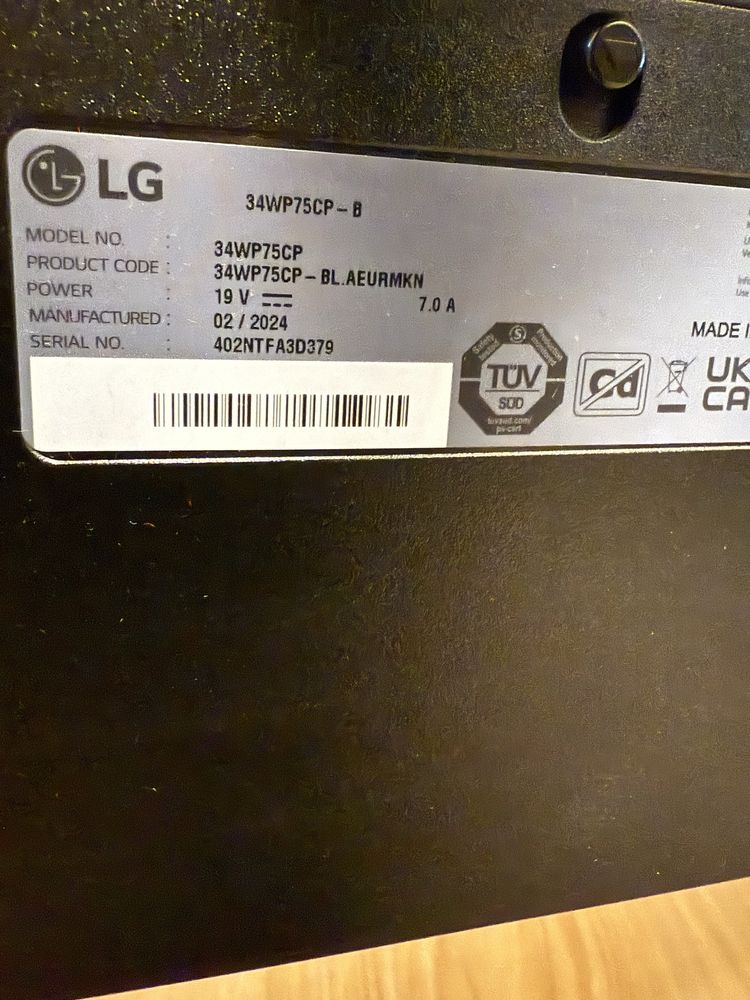 Vendo monitor curvo lg 34 “