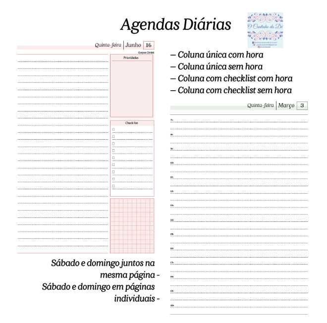Agenda personalizada 2025