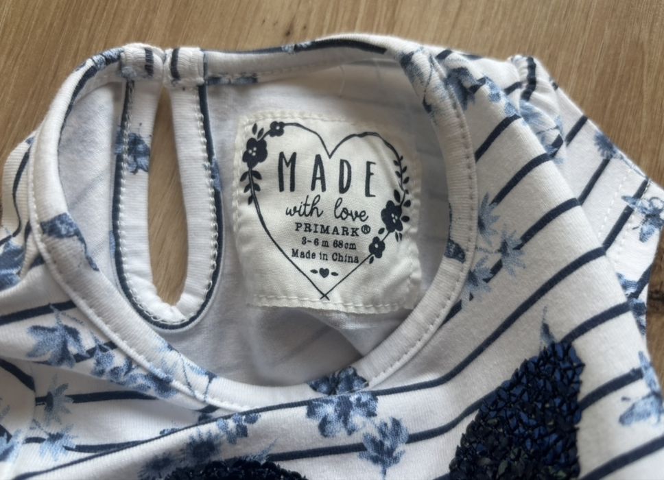 NOWA z metką Sukienka r.68 i buciki PRIMARK