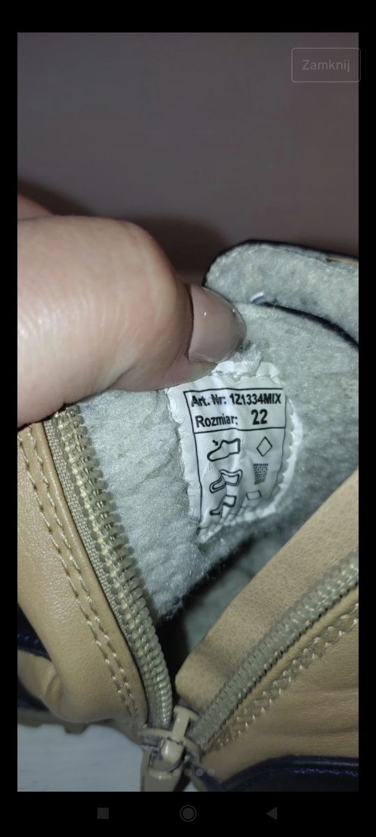 Buty zimowe chłopięce Wojtyłko 22 13 cm