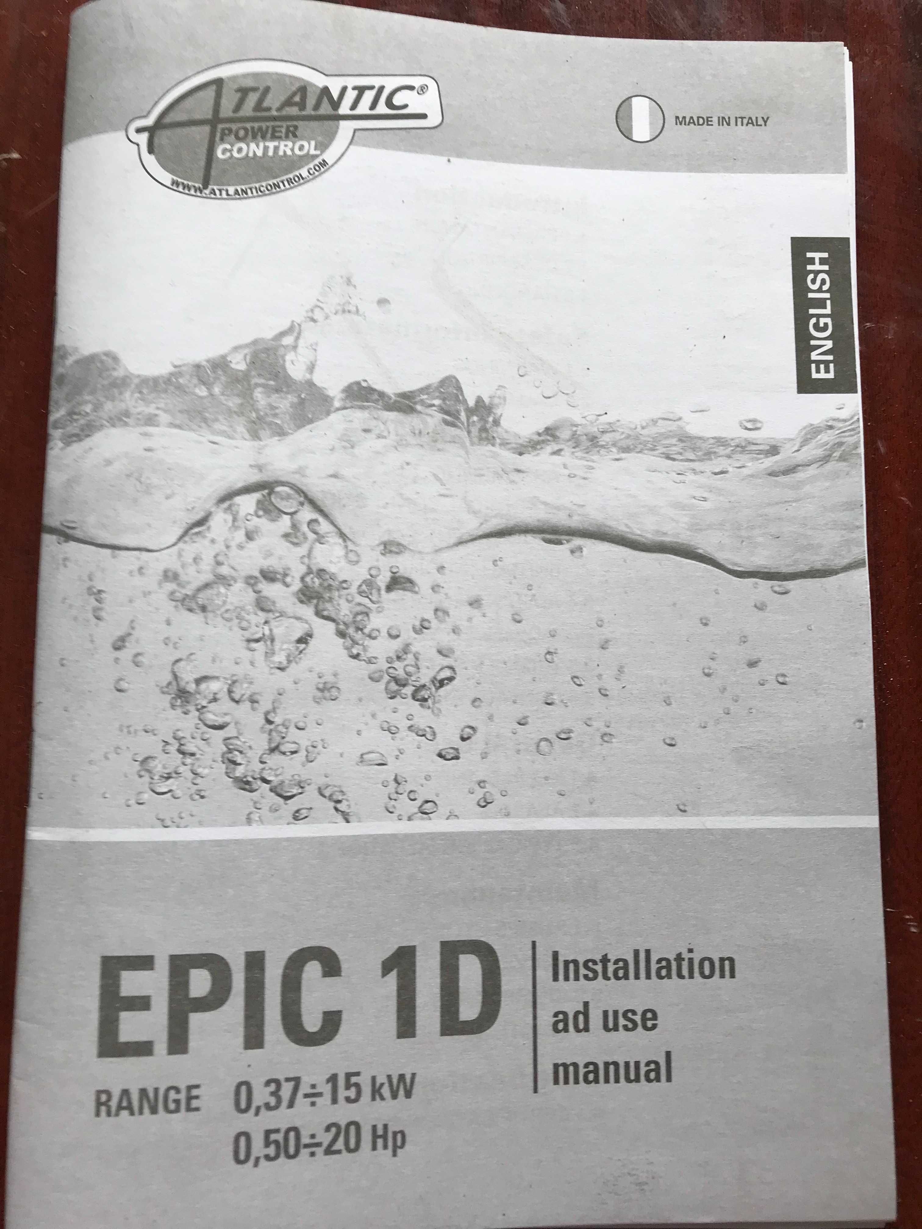 Пульт управления с защитой от сухого хода Atlantic EPIC 1-400/10 D