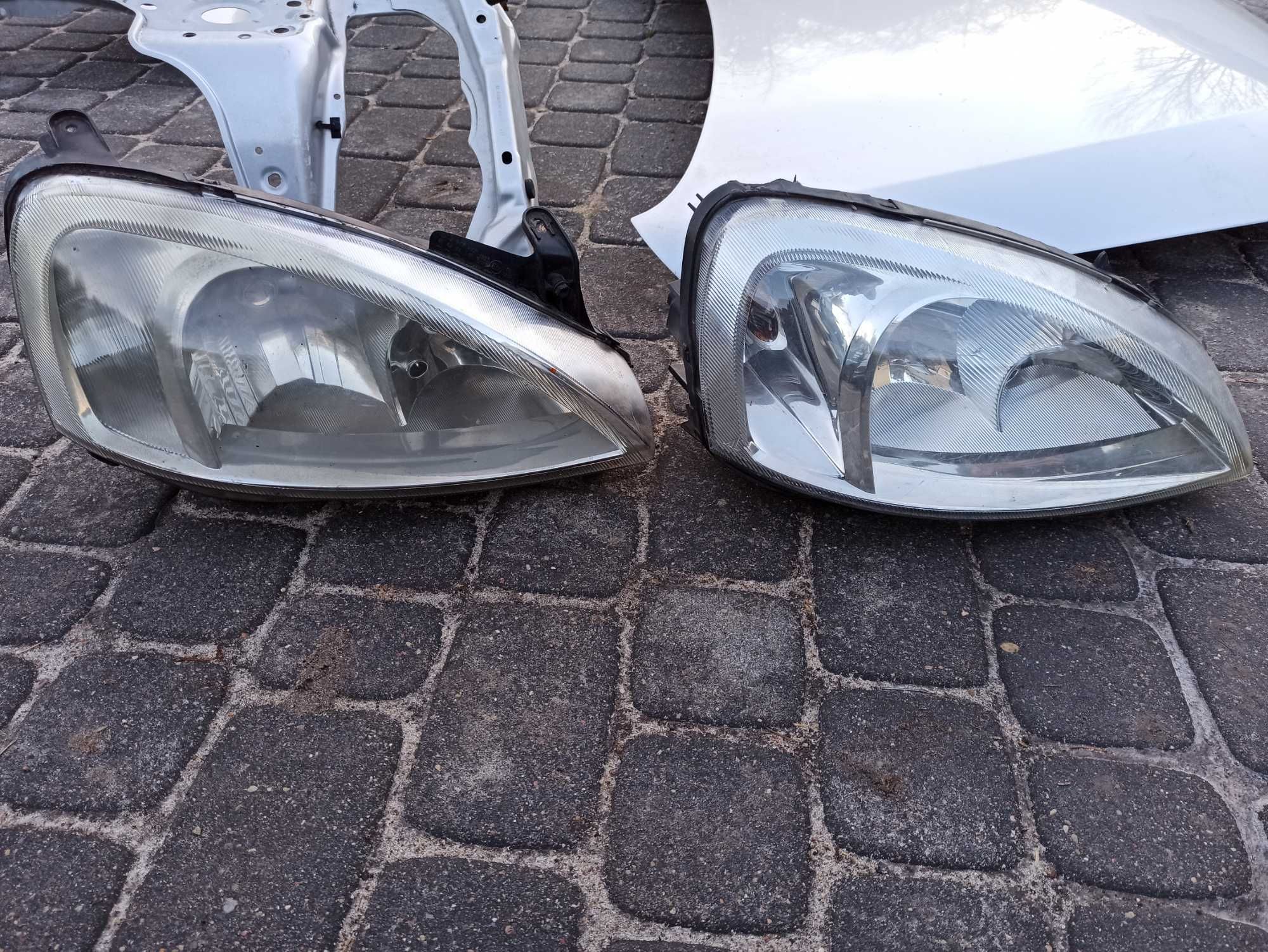 Opel Combo Corsa C maska lampa prawa blotnik prawy Z157 wentylator