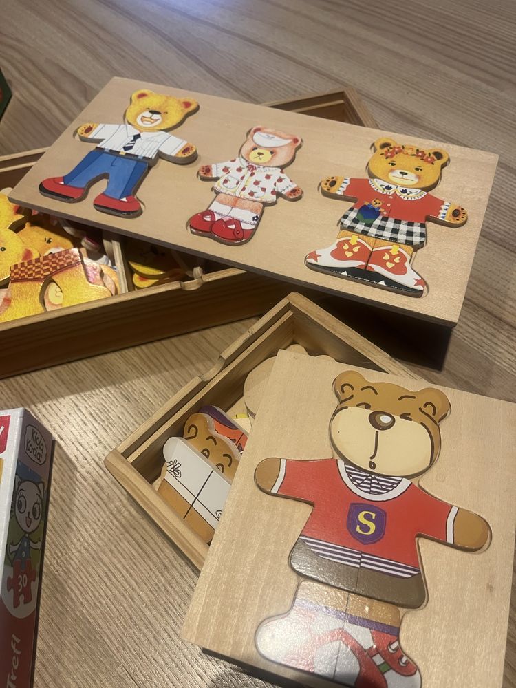 Gry edukacyjne , puzle , ukladanki zestaw 8 szt