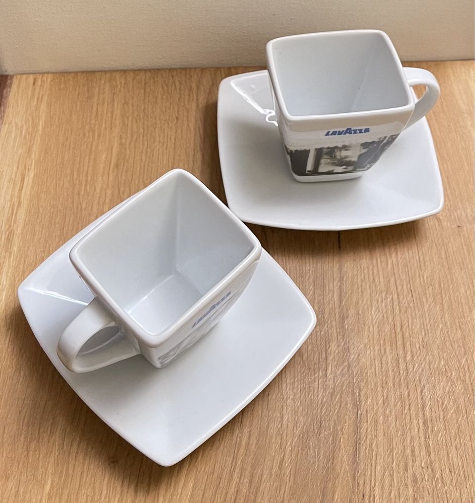 Lavazza małe 6 cm filiżanki kolekcjonerskie do espresso 2 sztuki