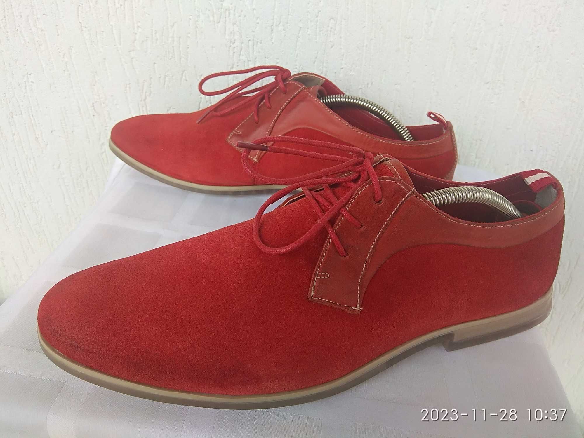 Брендовие замшевие туфли Clarks р.43