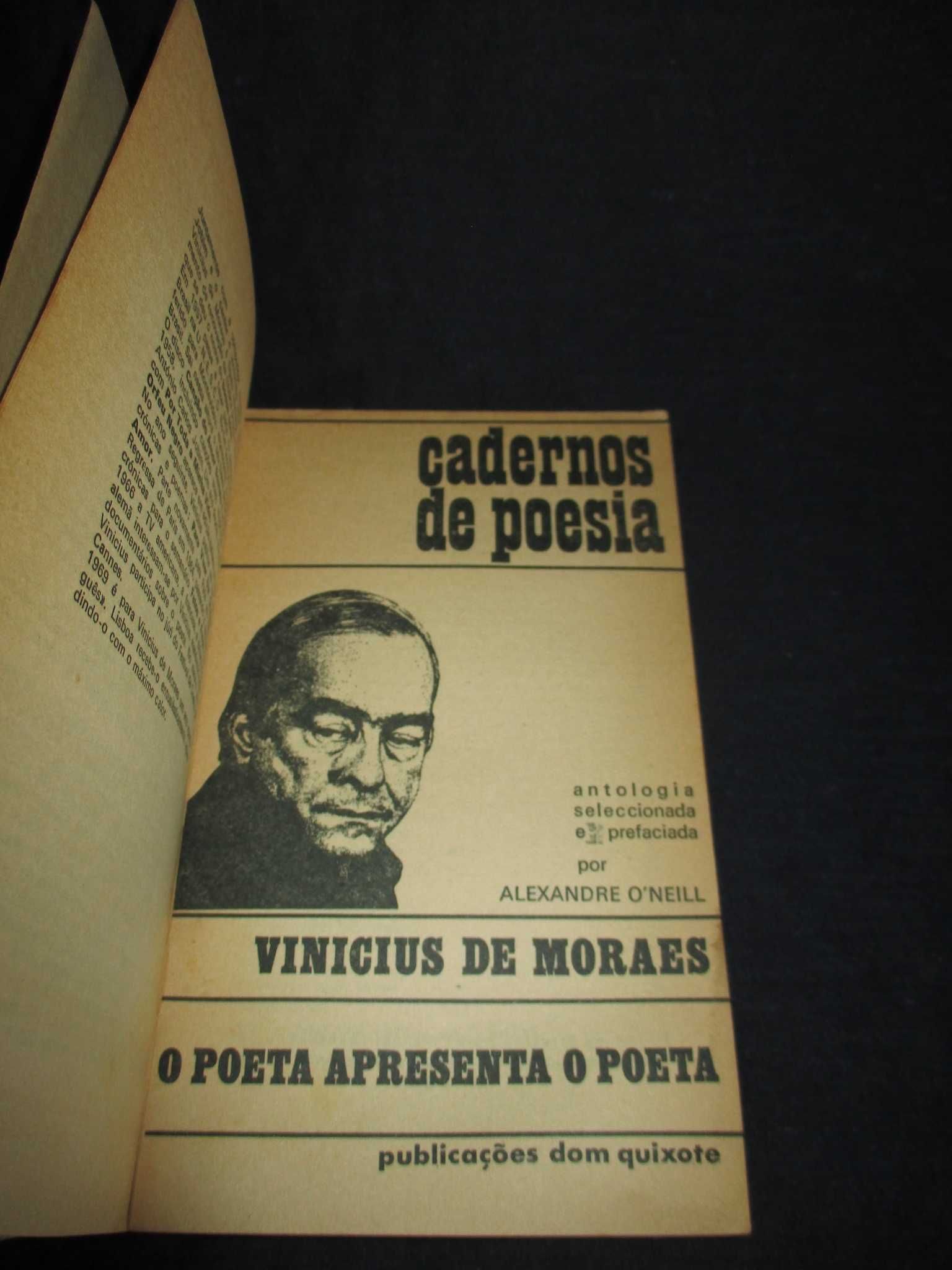 Livro Cadernos de Poesia 4 Vinicius de Moraes 1969