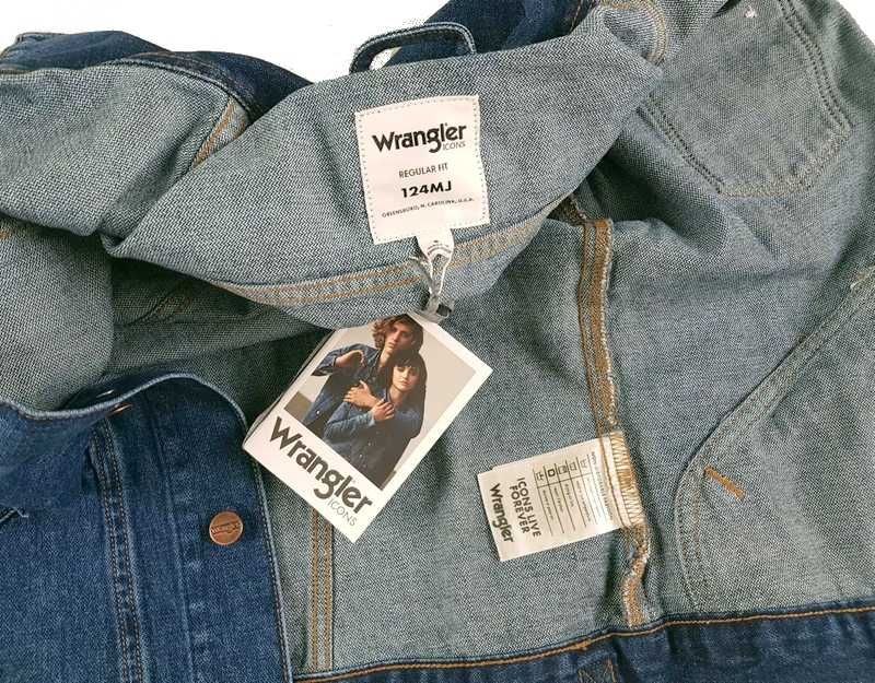 Męska kurtka jeansowa Wrangler 124MJ Western Jacket Regular nowa - S