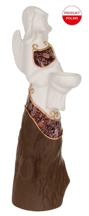 Figurka Anioł Aniołek Korzeń na Tealight Ręcznie Zdobiony Prezent