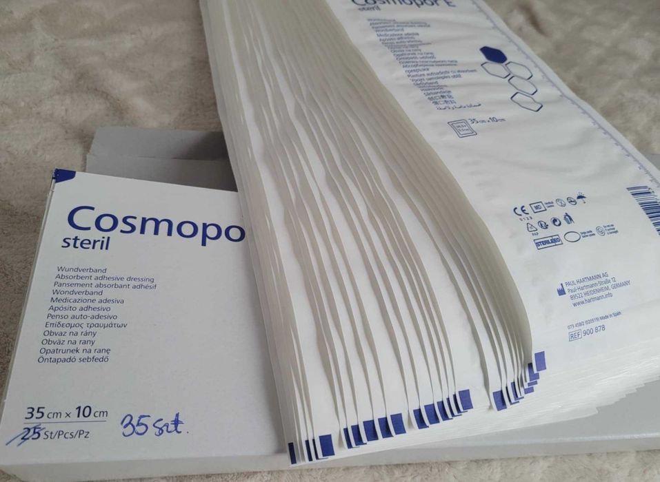 Plaster opatrunek jałowy Cosmopor o wym. 35 x 10 cm