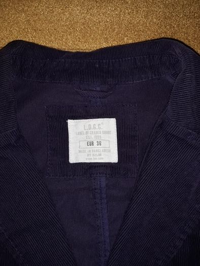 Женский пиджак, вельвет, фиолетового цвета. Фирма L.O.G.G. by H&M