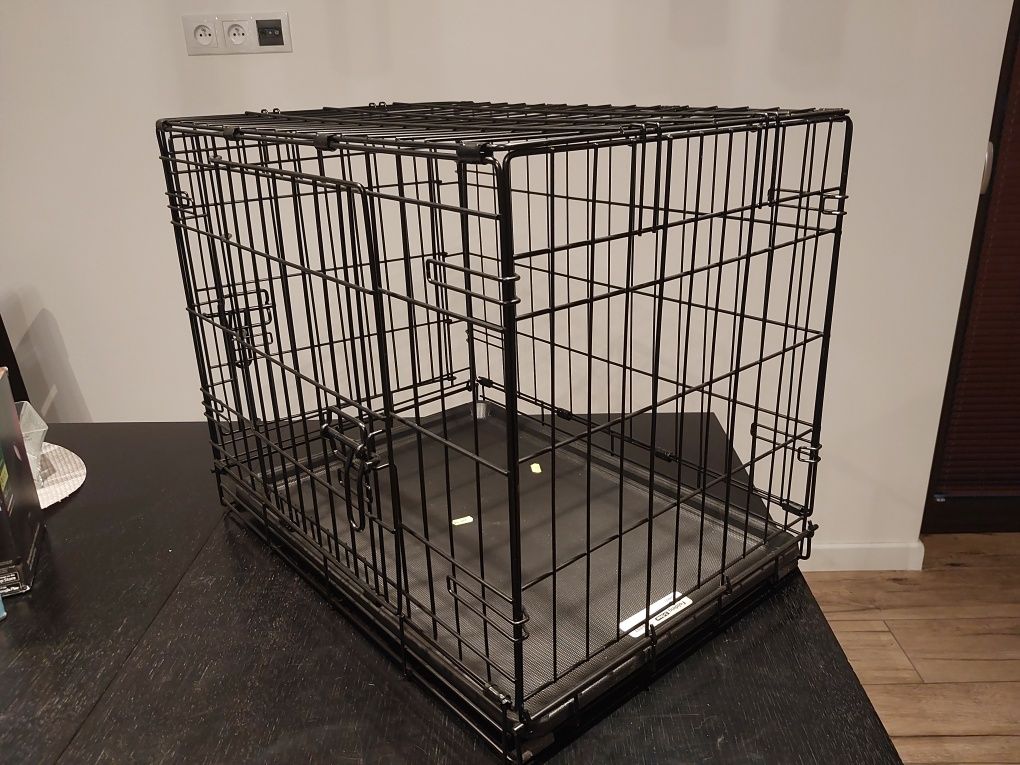 NEW WORLD PET Składana Klatka Metalowa Kojec Dla Psa 61x46x49 CM