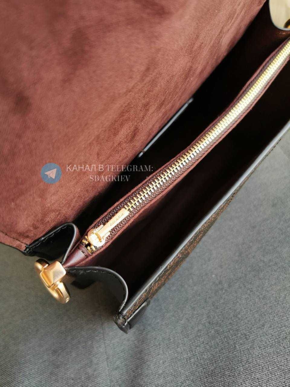 В наявності сумка Coach top handle bag шкіра канва коач