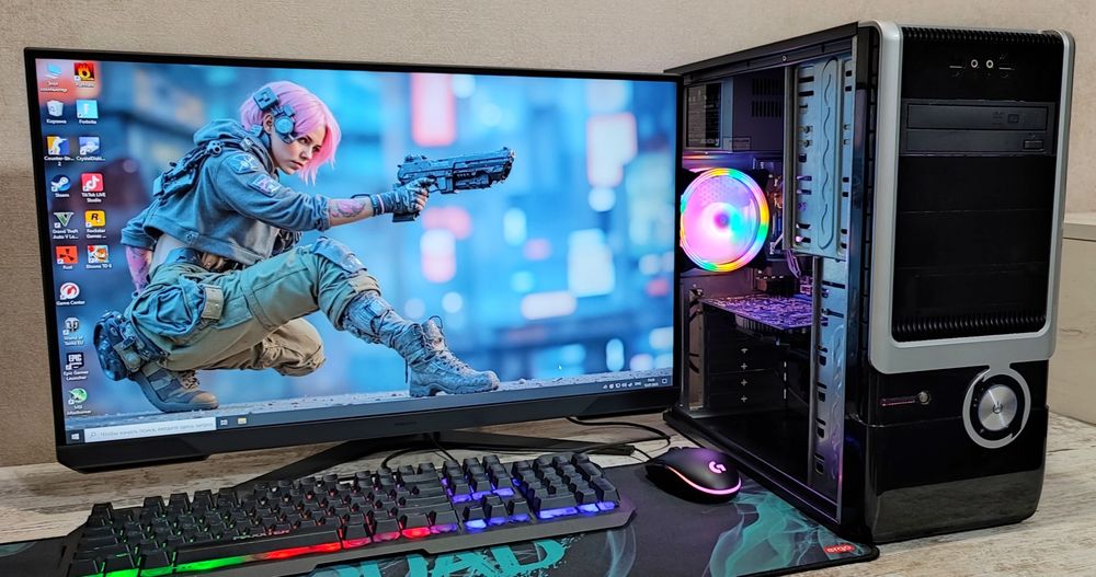 Игровой ПК бюджетный офисный работа учеба ретро игры