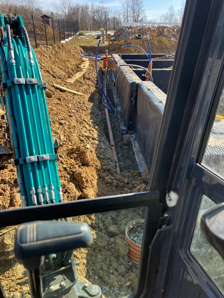 Minikoparka z operatorem WLZ, PGE, odwodnienia Jasło Krosno Gorlice