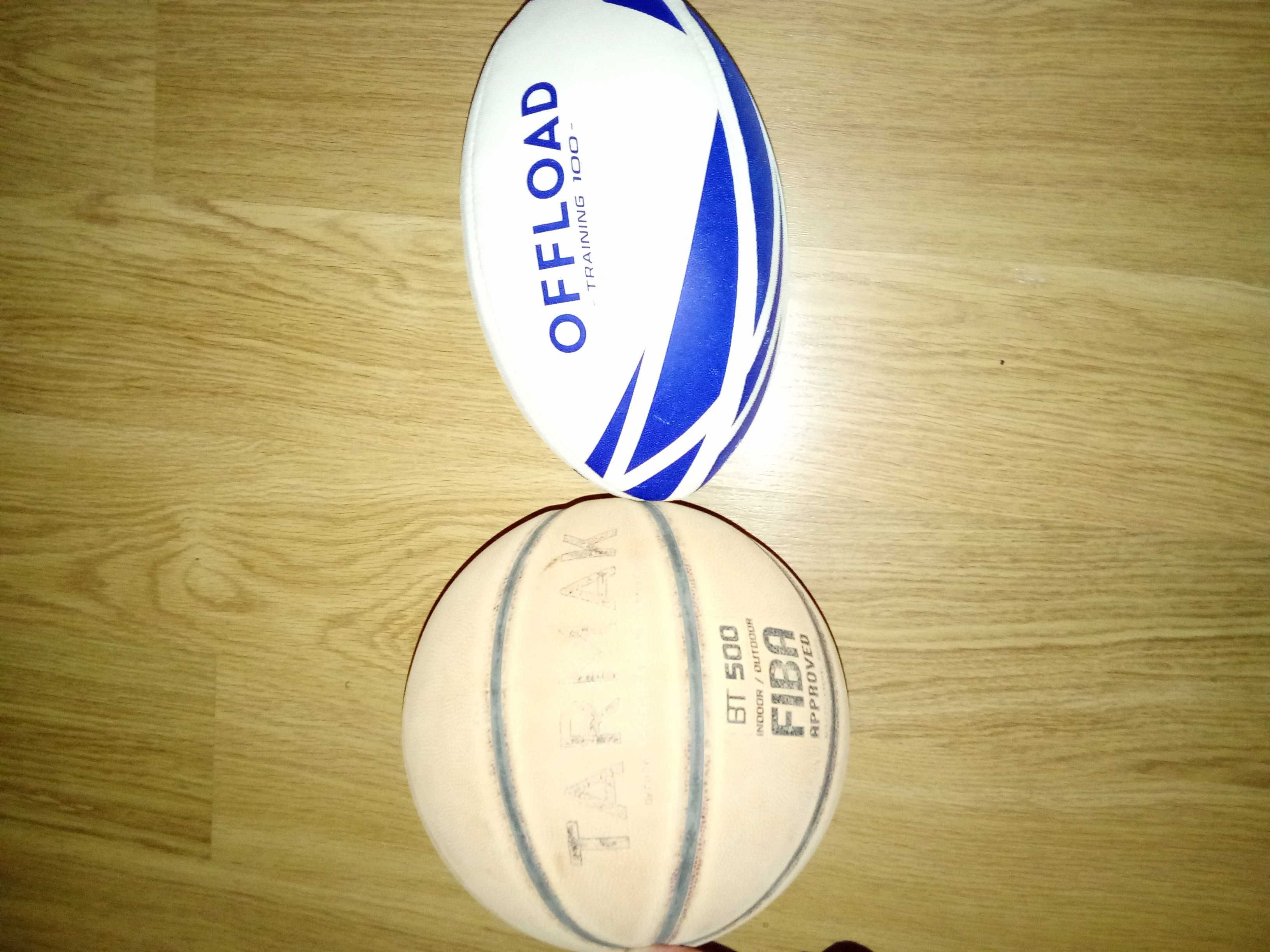 Bola de basketball e bola de rugby