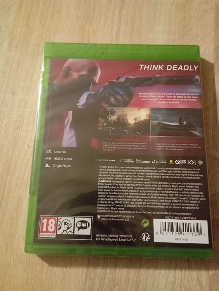 Hitman 2. Xbox one. NOWA FOLIA
