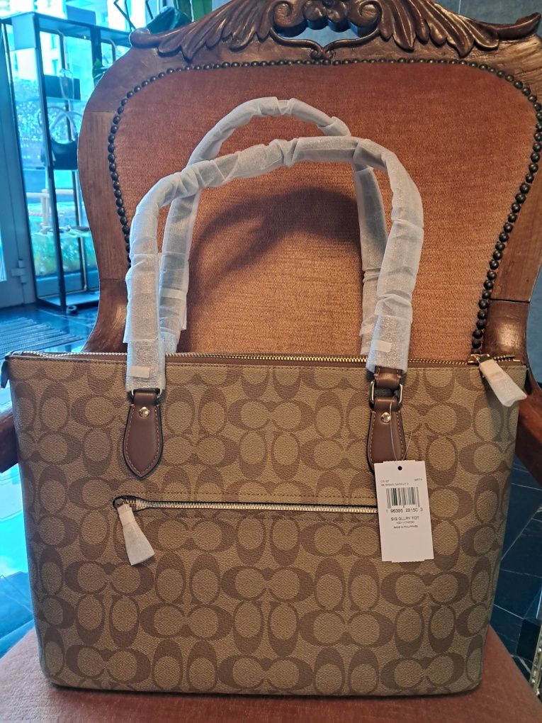 Coach torba shoperbag nowa brąz