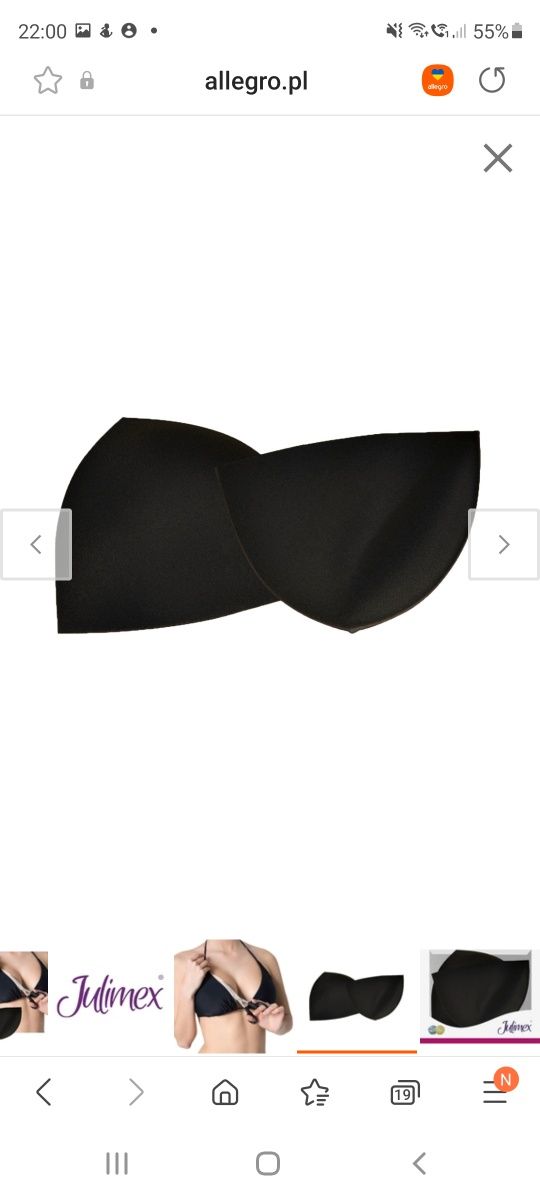Wkladki PUSH-UP Bikini z pianki JULIMEX WS-18 A/B