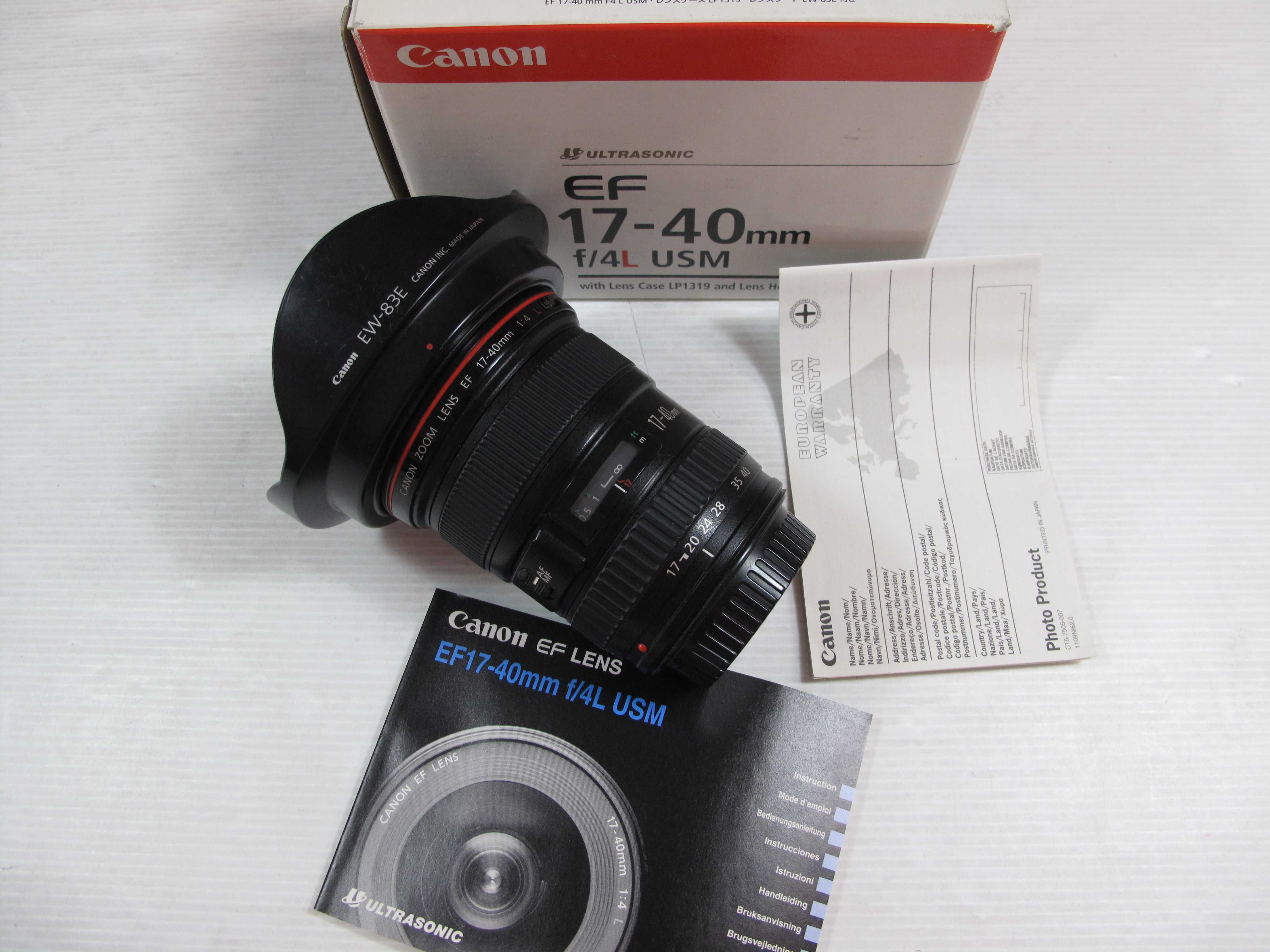 Canon 17-40 L F4 na caixa como NOVA ver fotos