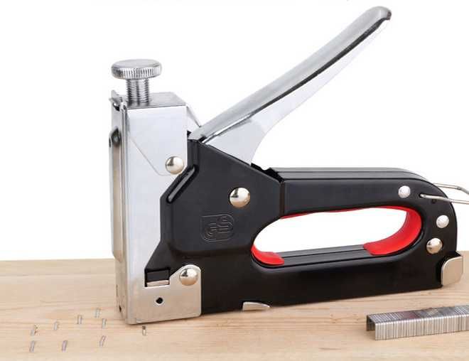 Zszywacz tapicerski taker ręczny na zszywki 4-14mm metalowy3w1 blokada