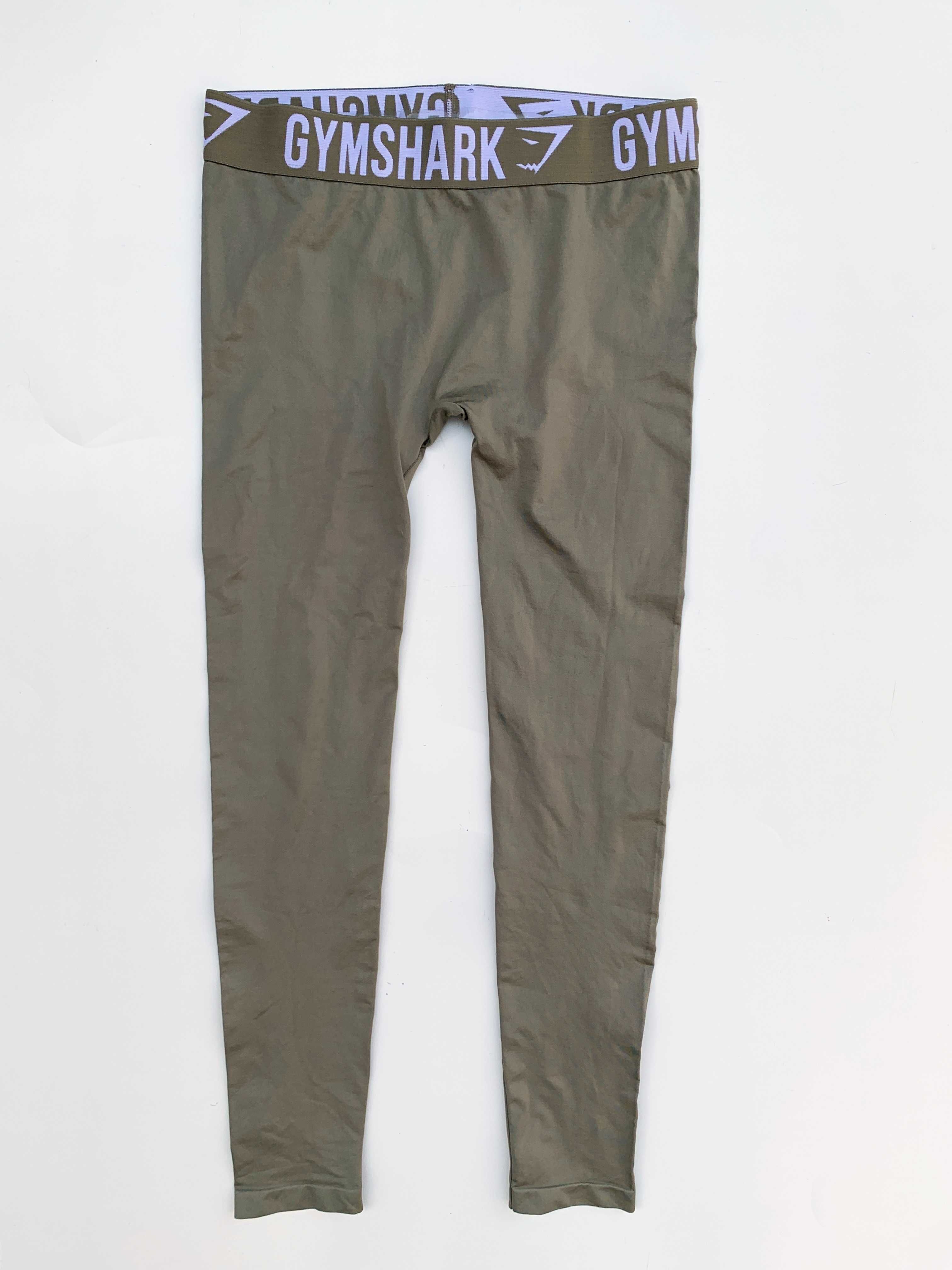 Legginsy Sportowe Zielone Gymshark M 38 Khaki