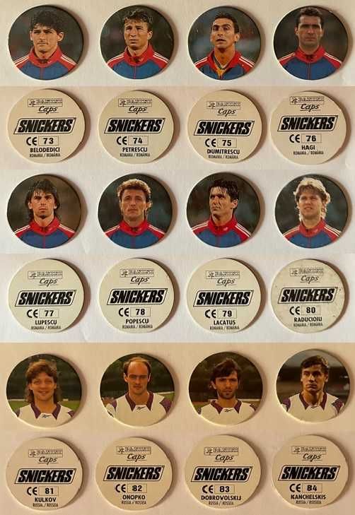 Panini Caps Snickers Euro 96 England [cała kolekcja 96 kapsli] oferta1