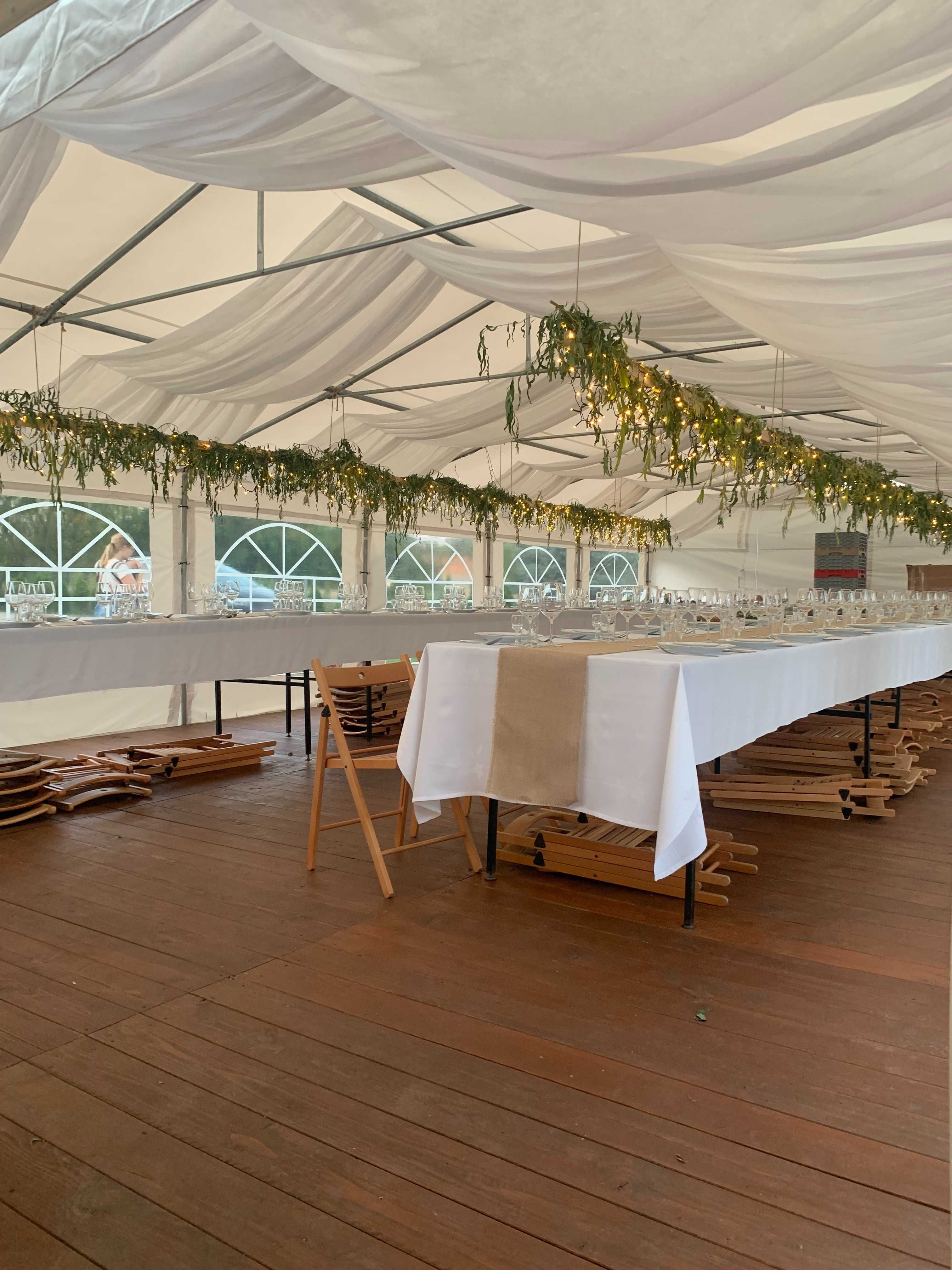 Namioty 6x12m Białe, weselne, komunie, imprezy. Dostępna podłoga