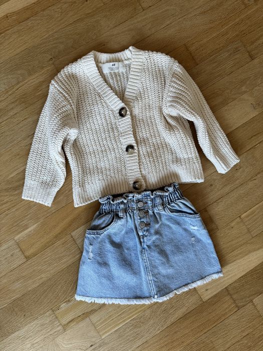 Кофтинка Hm 92 біла вʼязана