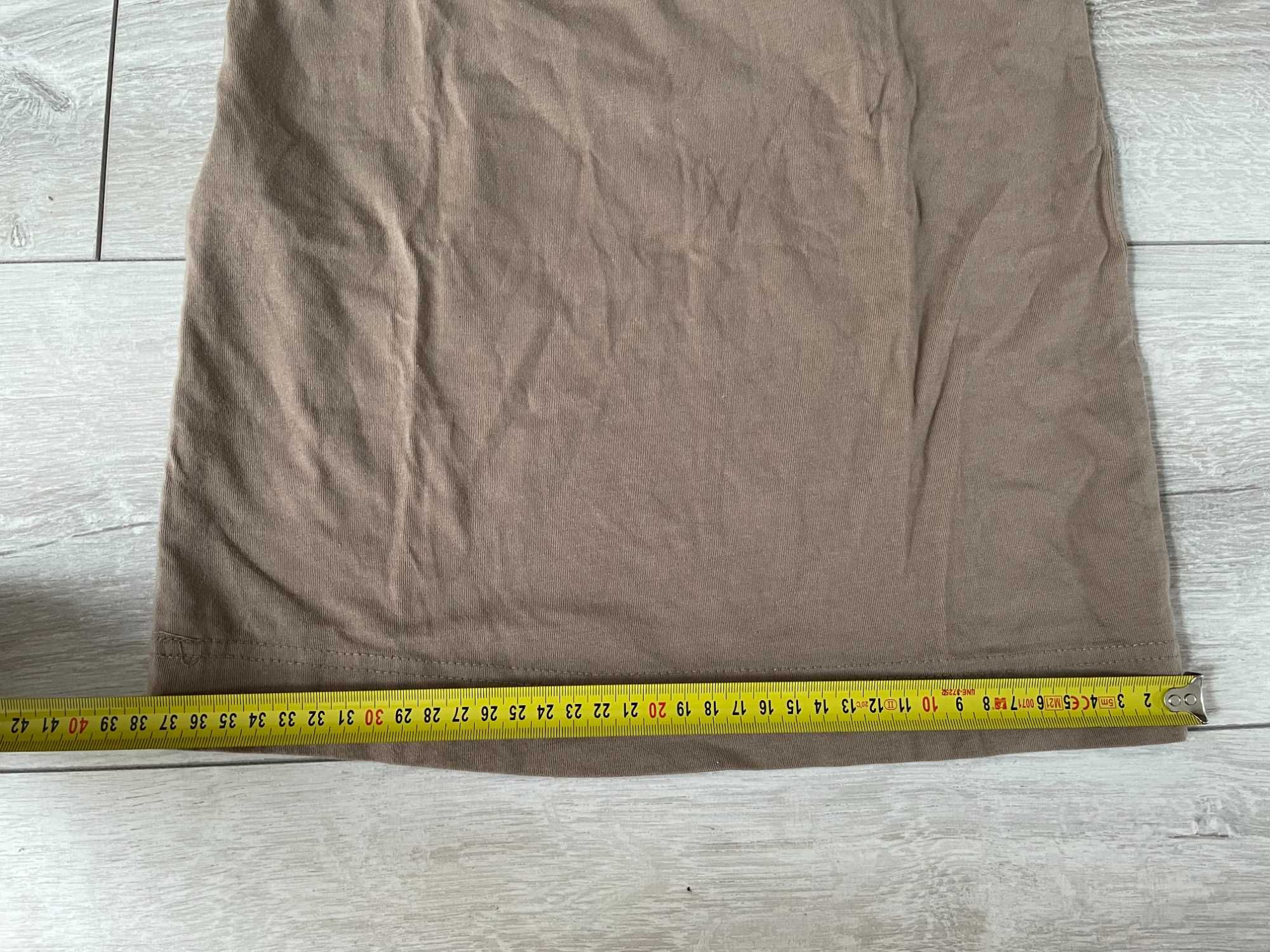 Spódnica krótka materiałowa beżowa bawełniana Bonprix rozmiar S