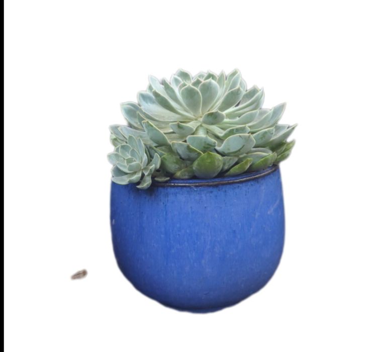 Vaso de cerâmica azul