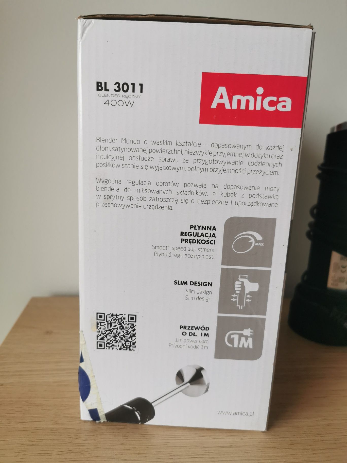 Blender ręczny Amica BK 3011 odłączana stopa + pojemnik 400W