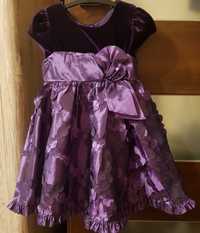 Sukienka wizytowa Jona Michelle balowa 2 latka 92cm fioletowa