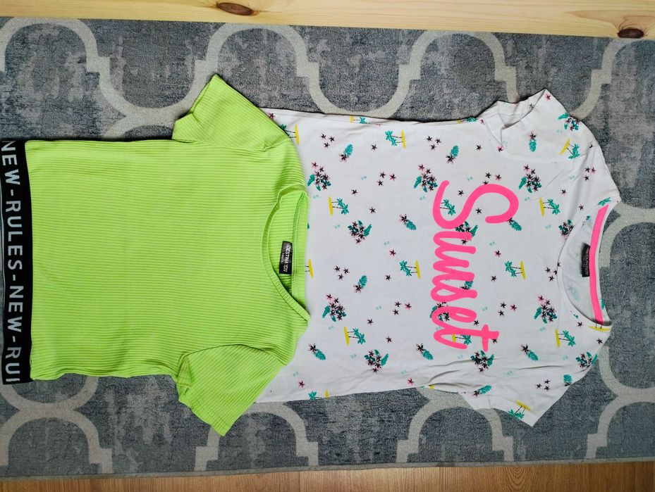 Nowa niższa cena! T-shirty dla dziewczynki (11 sztuk), rozmiar 146/152